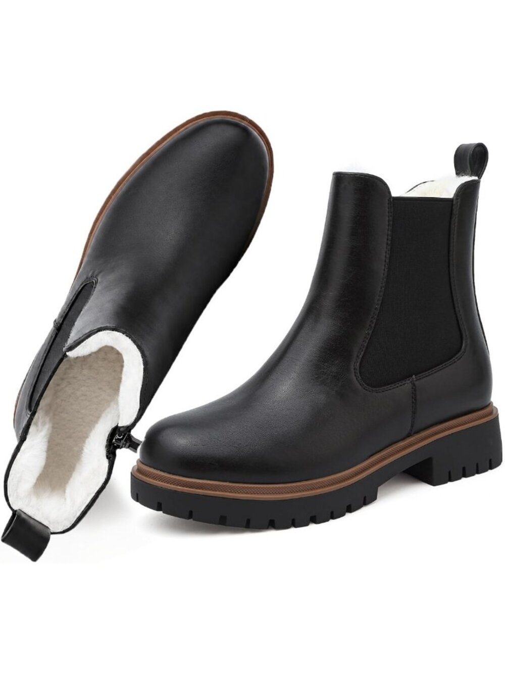 Cozy Waterproof Winter Chelsea Boots for Women | Fur Lined Platform Style